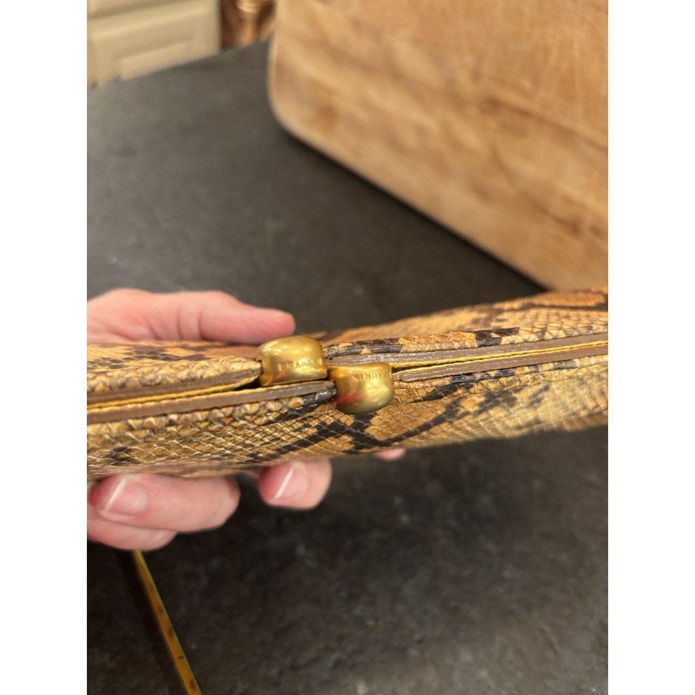 Brahmin Python Embossed Leather Clutch - image 9